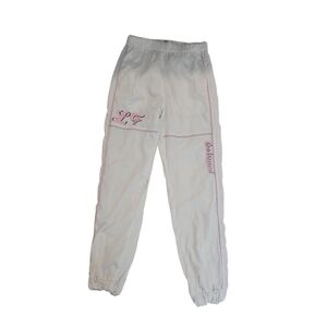 White Womens Bottoms with Pink Accents